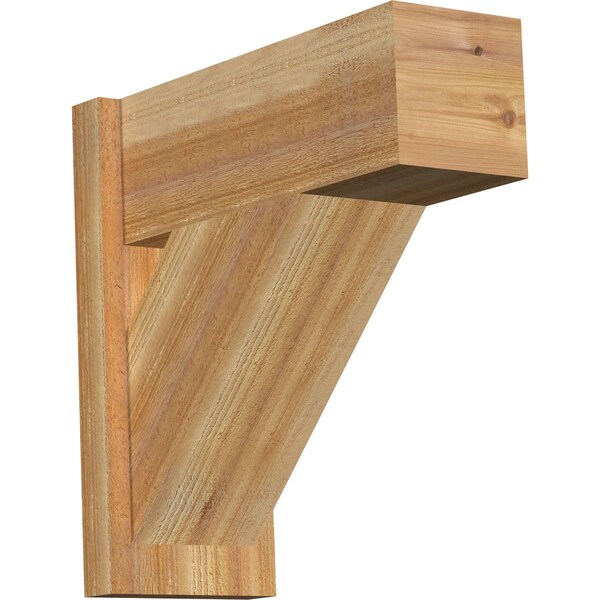 Ekena Millwork Traditional Block Rough Sawn Outlooker, Western Red Cedar, 8"W x 20"D x 20"H OUT08X20X20TRA05RWR - main